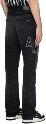 AMIRI Black Appliqué Jeans