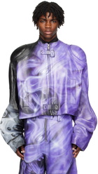 Gerrit Jacob SSENSE Exclusive Purple Leather Jacket