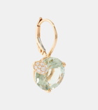 Bucherer Fine Jewellery Peekaboo 18kt rose gold clip-on earrings with prasiolite and diamonds