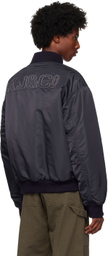 Kijun Navy Embroidered Logo MA-1 Bomber Jacket