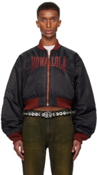 Mowalola Black Tyson Reversible Bomber Jacket