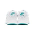 Nike White and Green Air Max 90 Sneakers