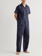 TEKLA - Organic Cotton-Poplin Pyjama Shirt - Blue