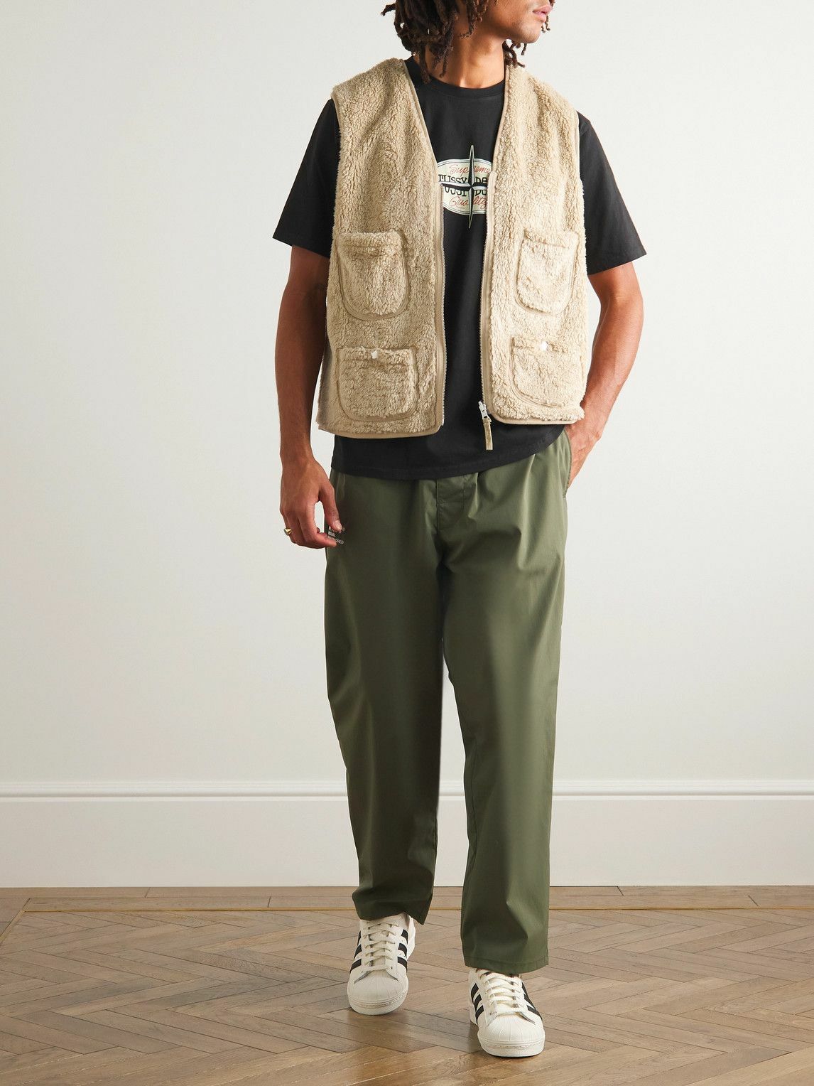 WTAPS - Seagull Logo-Embroidered Ripstop Drawstring Trousers - Green WTAPS