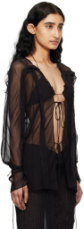 Christopher Esber Black Floating Shirt