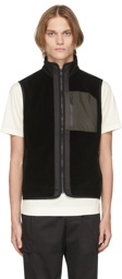 Z Zegna Black Techmerino Padded Full Zip Vest