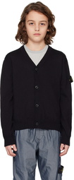 Stone Island Junior Kids Black 511B0 Cardigan