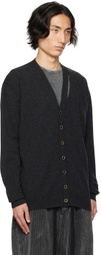 UMA WANG Gray Cutout Cardigan