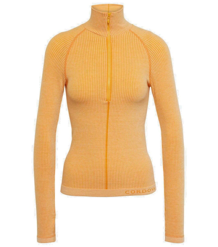Photo: Cordova Sierra ribbed-knit half-zip ski top