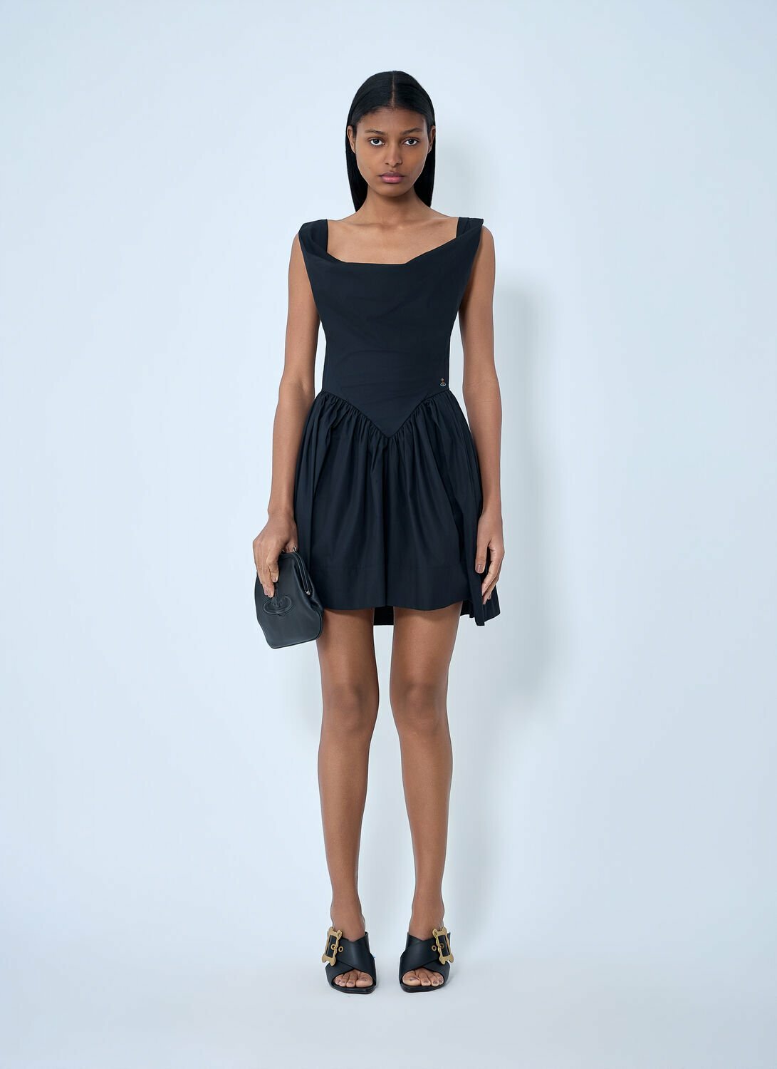Vivienne Westwood Sculpted Neckline Gathered Mini Dress