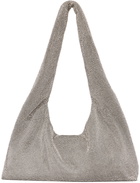 KARA Silver Crystal Mesh Armpit Bag