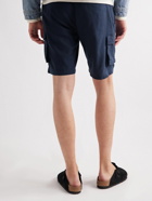 Onia - Straight-Leg Linen-Blend Cargo Shorts - Blue