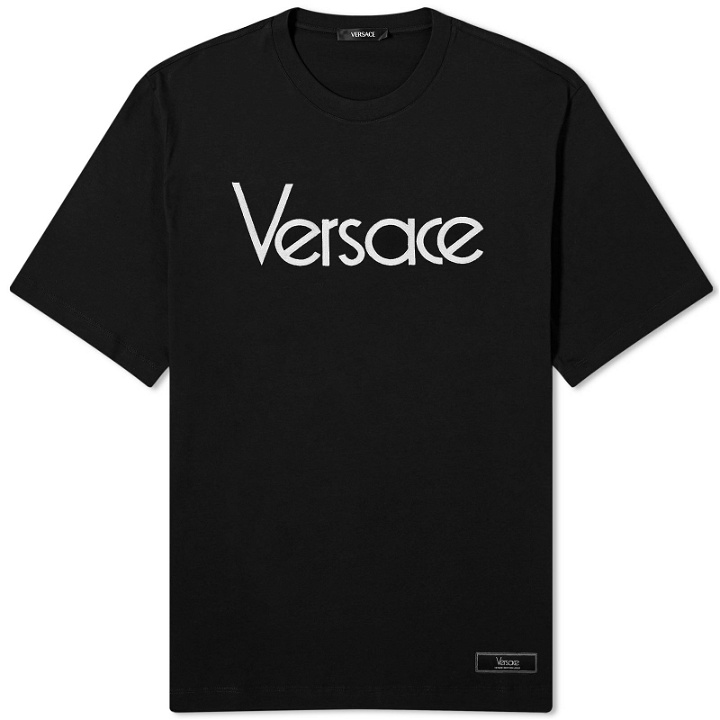 Photo: Versace Men's Tribute Embroidered T-Shirt in Black