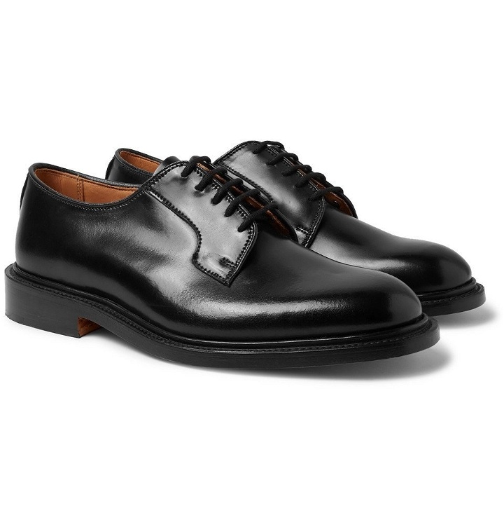 Photo: Tricker's - Bobby Cordovan Leather Derby Shoes - Men - Black