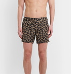 TOM FORD - Slim-Fit Short-Length Leopard-Print Swim Shorts - Brown