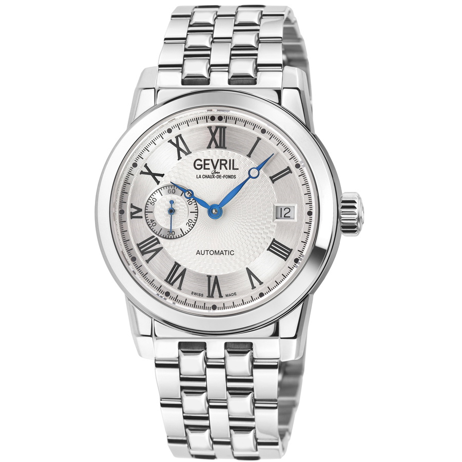 Gevril Madison Automatic White Dial Mens Watch 2563B