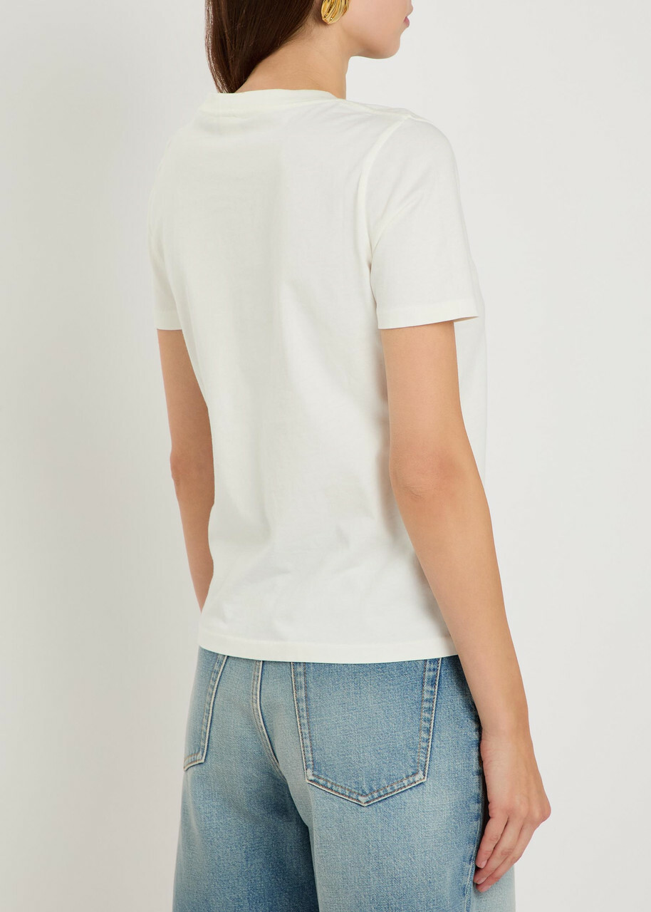 Chloe Printed Cotton T-shirt White