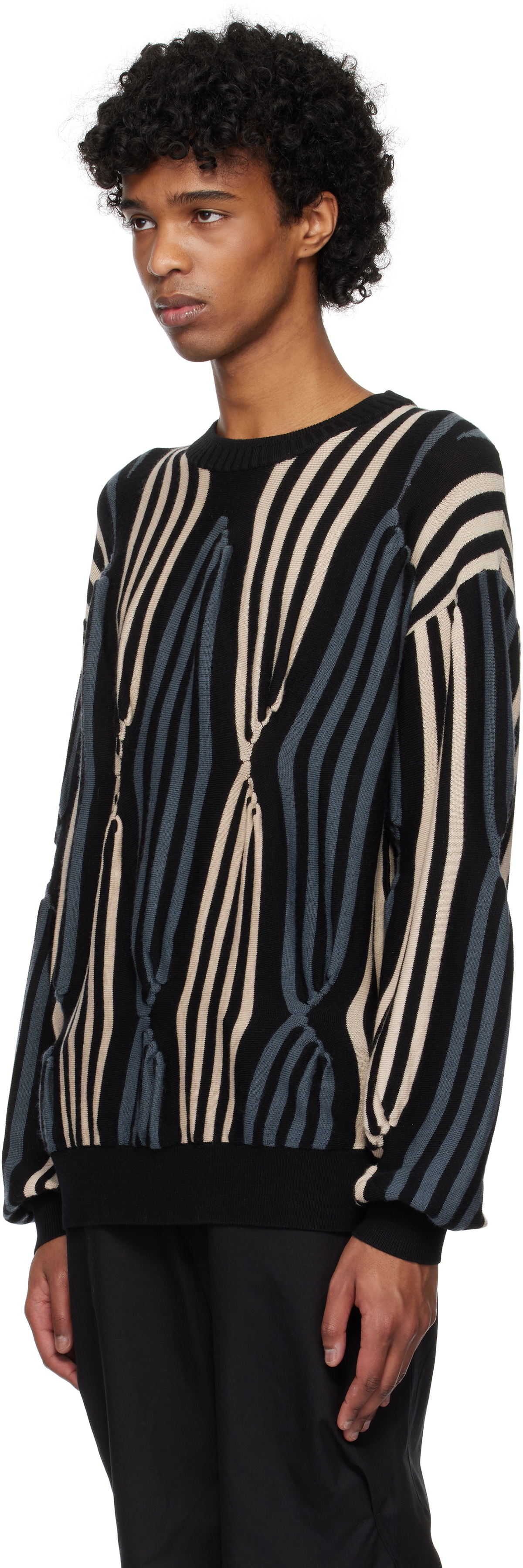 Kiko Kostadinov Black & Beige Solix Sweater Kiko Kostadinov