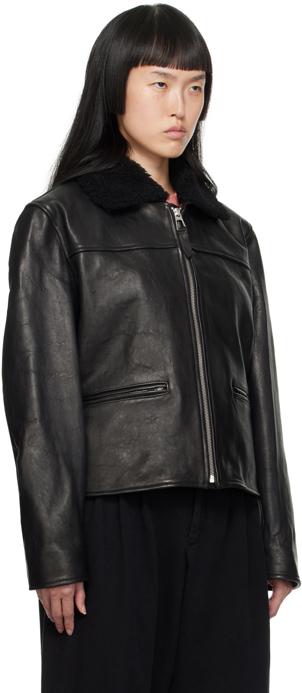 YMC Black Pepper Leather Jacket YMC