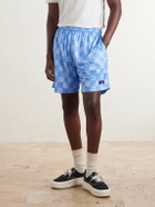 NAHMIAS - Scribble Straight-Leg Printed Jersey Shorts - Blue