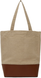 A.P.C. Beige & Brown Axelle Tote