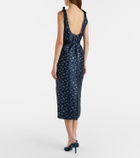 Markarian Acacia floral brocade corset dress