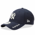 New Era New York Yankees Visor Script 9Forty Cap in Navy 