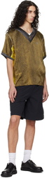 Serapis Black Riveted Nylon Cargo Shorts