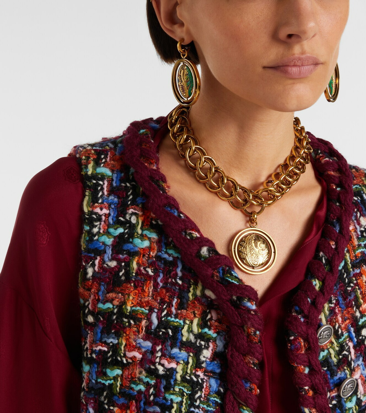 Etro Paisley drop earrings