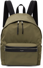 Saint Laurent Khaki City Backpack