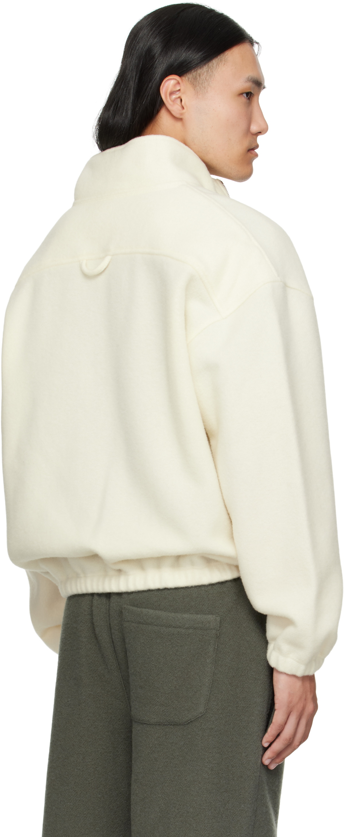 Rier Off-White Fleece Sweater