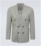 Canali Double-breasted cashmere-blend blazer