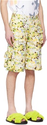 Collina Strada SSENSE Exclusive Yellow Puzzle Flower Shorts