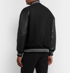 Golden Bear - The Ralston Wool-Blend and Leather Bomber Jacket - Black