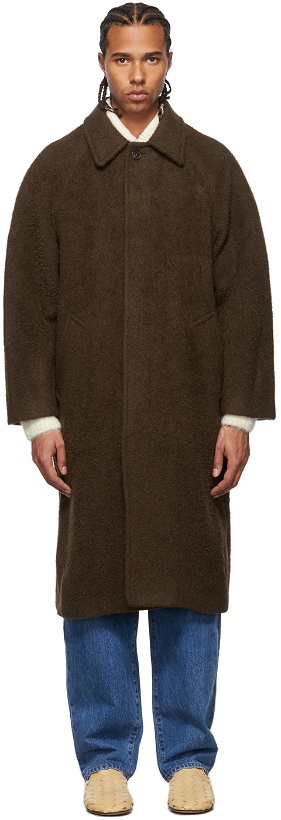 Photo: AMOMENTO Brown Wool Raglan Coat