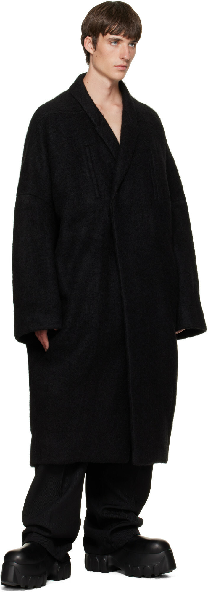 Rick Owens Black Tower Poiret Coat