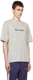 Palm Angels Grey Printed T-Shirt