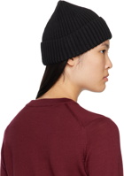 Maison Kitsuné Black Fox Head Patch Beanie