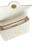 Tory Burch White Robinson Leather Cross Body Bag