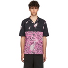 Valentino Black and Pink Japanese Pond Shirt