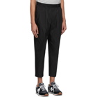 N.Hoolywood Black Tapered Easy Trousers