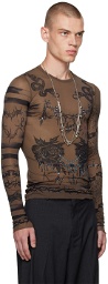 Jean Paul Gaultier Brown KNWLS Edition Long Sleeve T-Shirt