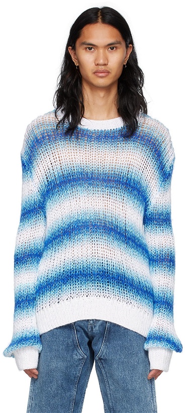 Photo: AGR Blue & White Cotton Sweater