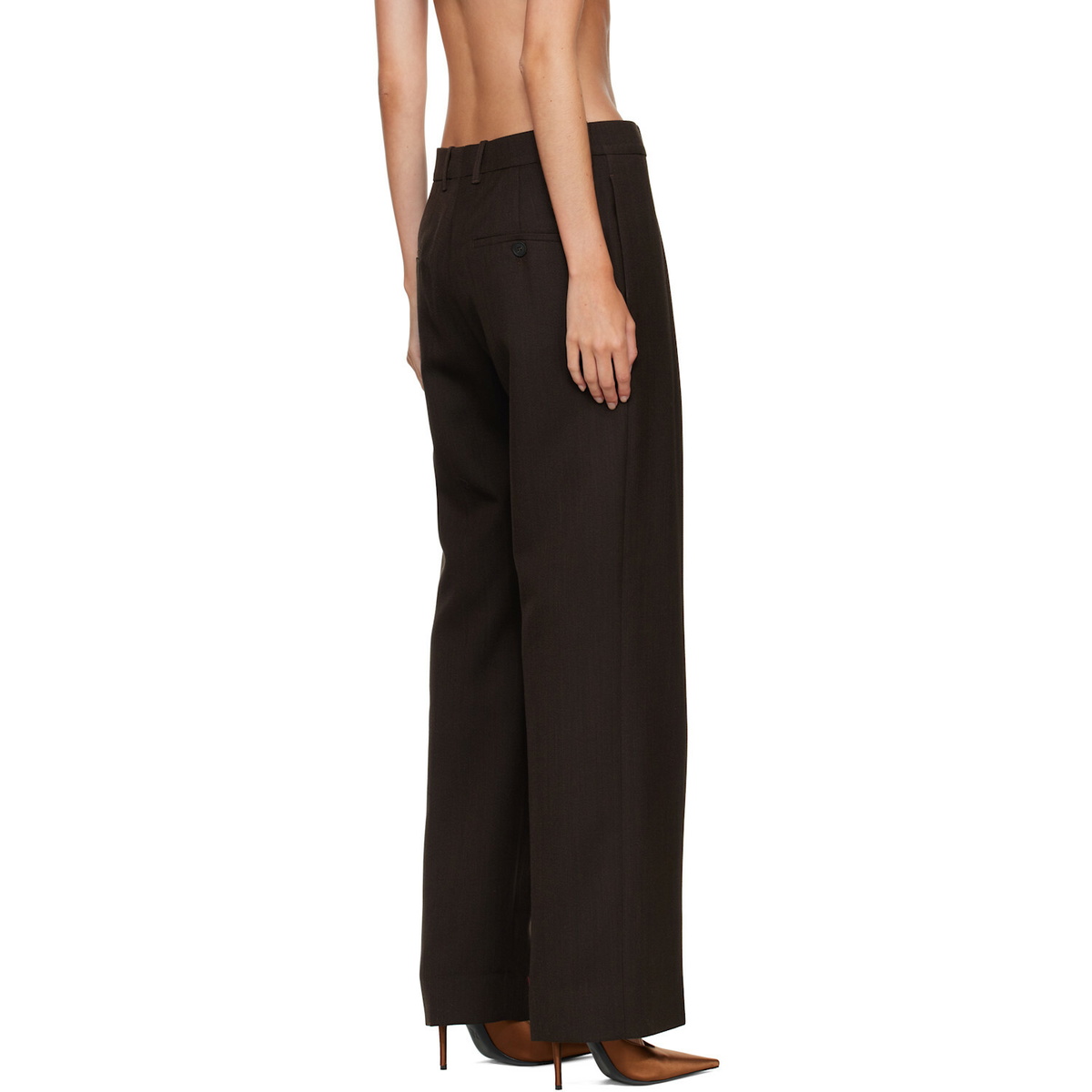 Studio Nicholson Brown Quarte Tailored Trousers