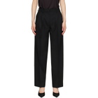 TOTEME Black Double-Pleated Tailored Trousers