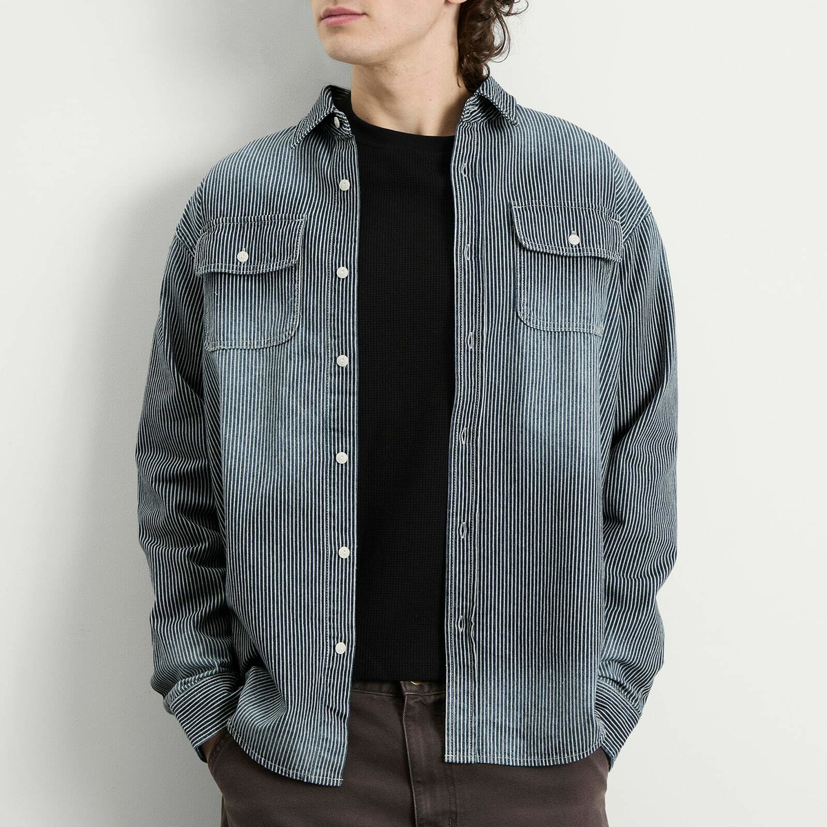 thisisneverthat Men's Hickory Denim Shirt in Indigo
