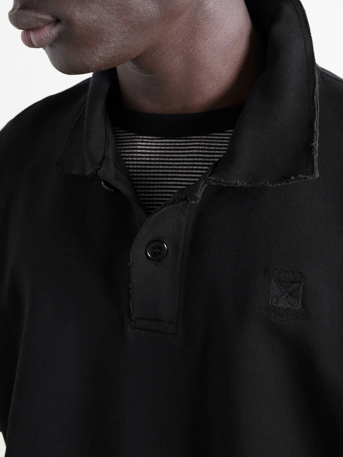 VETEMENTS - Logo-Embroidered Distressed Cotton-Jersey Sweatshirt - Black