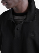 VETEMENTS - Logo-Embroidered Distressed Cotton-Jersey Sweatshirt - Black