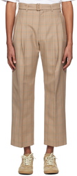 rito structure Beige Check Trousers