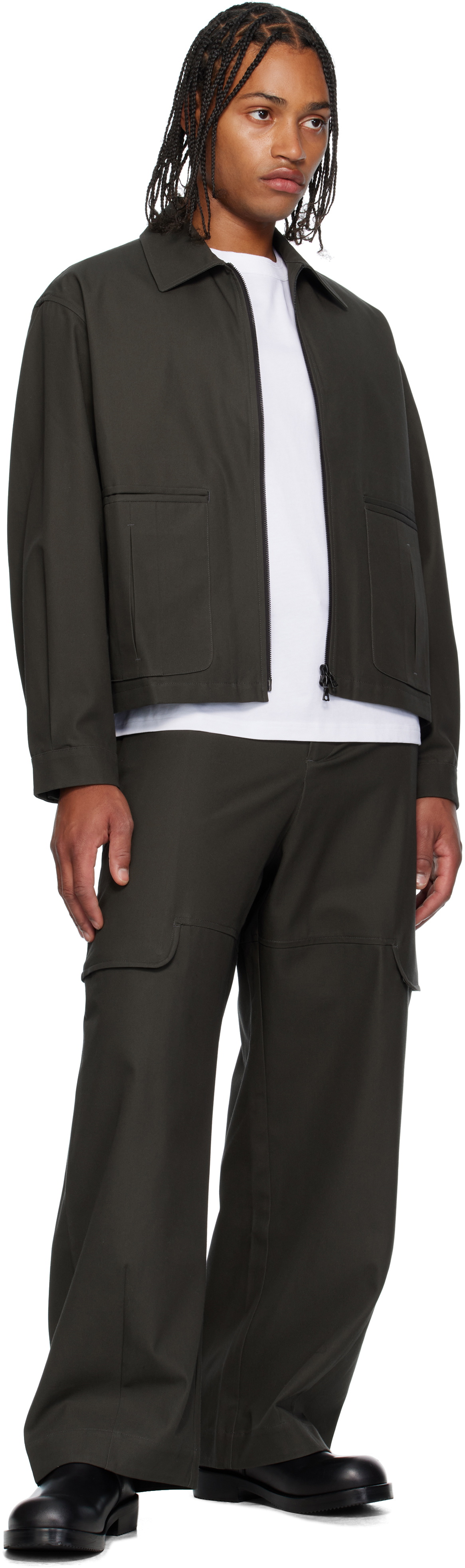 SAGE NATION Gray Index Cotton Twill Jacket